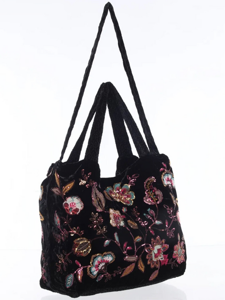 Bolso tote y bandolera con lentejuelas de terciopelo Brenda de Johnny Was
