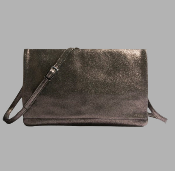 Bolso bandolera convertible Johnny Was Gemma de ante laminado