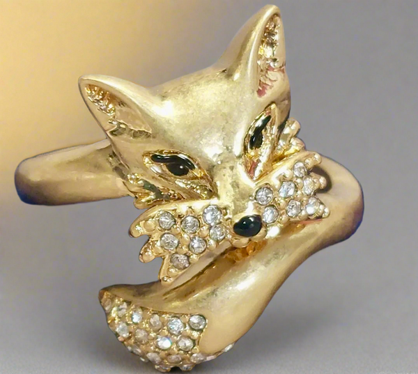 Kate Spade New York Gold Tone So Foxy Pave Twist Ring Size 7