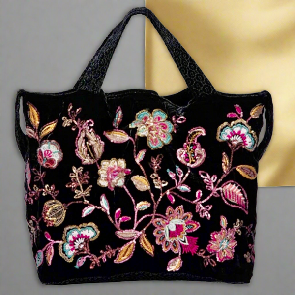 Bolso tote y bandolera con lentejuelas de terciopelo Brenda de Johnny Was