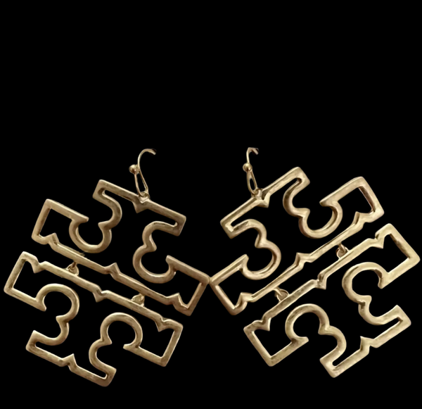Pendientes colgantes de oro auténticos de Tory Burch Britten