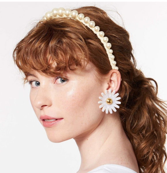 Lele Sadougui Daisy Button Earrings