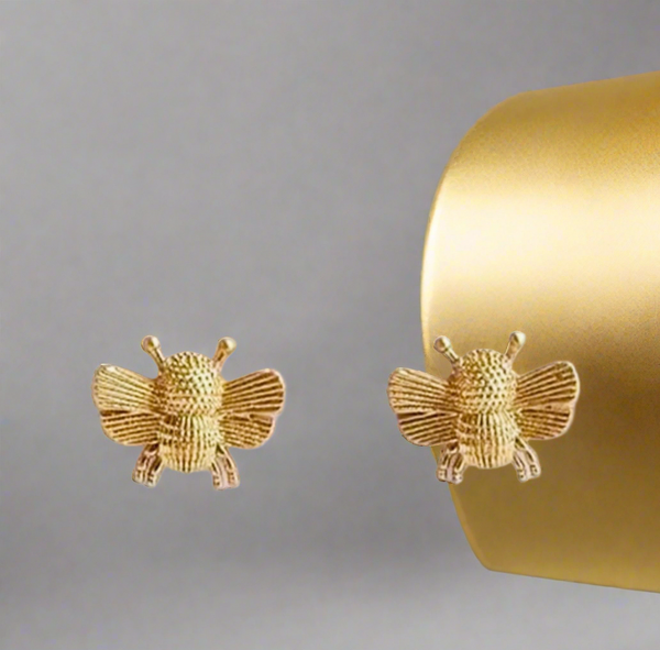 Kate Spade All Abuzz Honey Bees Gold Studs