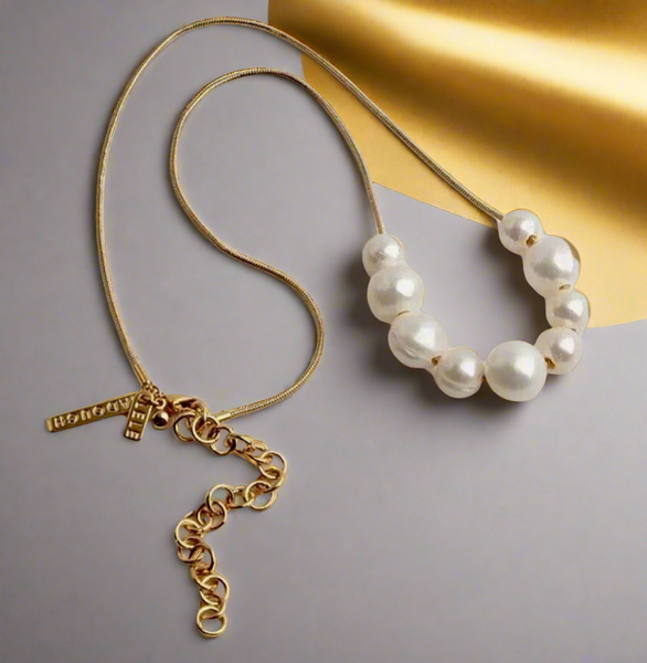 Lele Sadougui Freshwater Mix Baroque Pearl Charm Chain Necklace