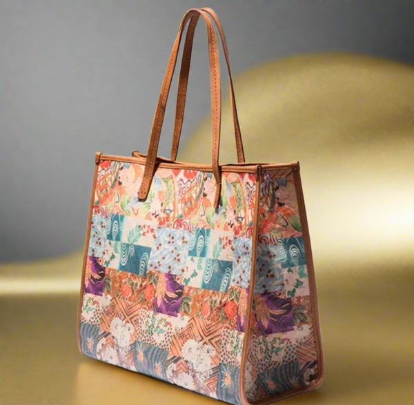 Johnny Was Grace icónico bolso tote de patchwork