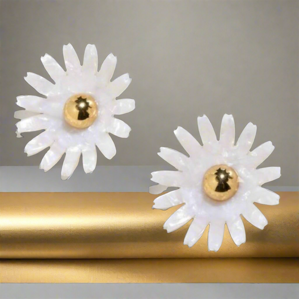 Lele Sadougui Daisy Button Earrings