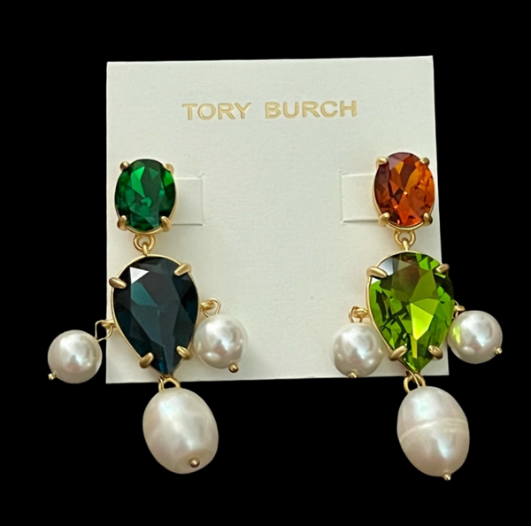 Tory Burch Multicolor Earrings Drop Chandelier