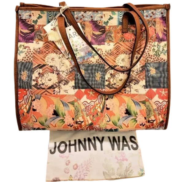 Johnny Was Grace icónico bolso tote de patchwork