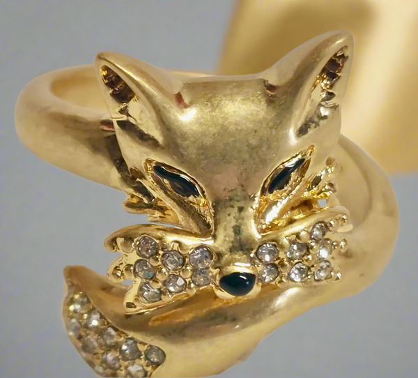 Kate Spade New York Gold Tone So Foxy Pave Twist Ring Size 7
