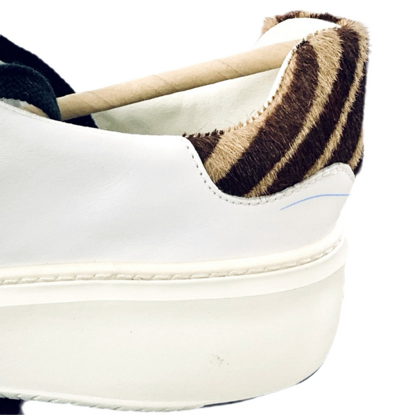 Cole Haan Grandpro Cloudfeel Topspin Leather & Faux Calf Hair Sneakers Size 11 M