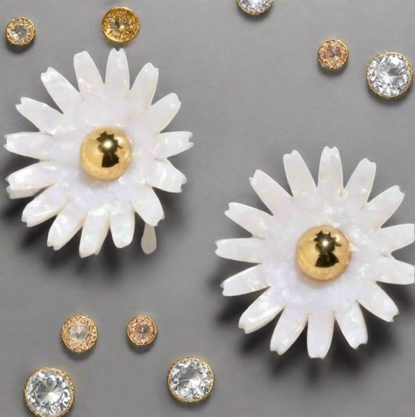 Lele Sadougui Daisy Button Earrings