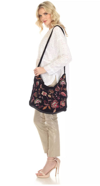 Bolso tote y bandolera con lentejuelas de terciopelo Brenda de Johnny Was