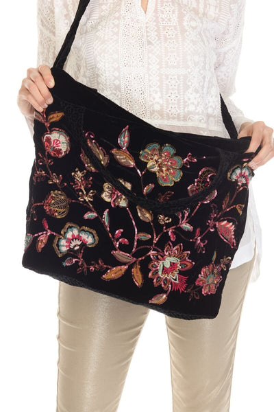 Bolso tote y bandolera con lentejuelas de terciopelo Brenda de Johnny Was