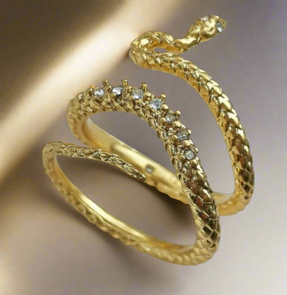 Auténtico anillo envolvente Kendra Scott Phoenix en oro vintage tamaño 7