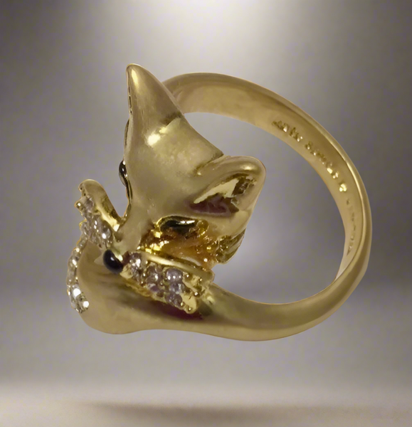 Kate Spade New York Gold Tone So Foxy Pave Twist Ring Size 7