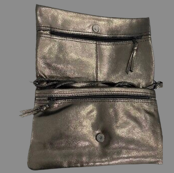 Bolso bandolera convertible Johnny Was Gemma de ante laminado