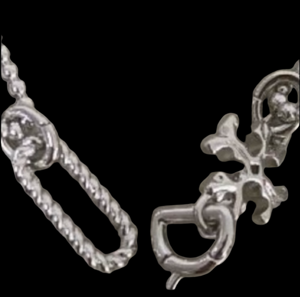 Tory Burch Roxanne Bracelet Rope Chain Double-T Shiny Silver Plated