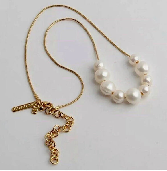 Lele Sadougui Freshwater Mix Baroque Pearl Charm Chain Necklace