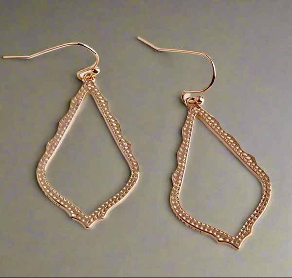 Kendra Scott Sophia Drop Earrings Rose Gold Metal