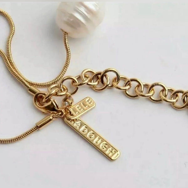 Lele Sadougui Freshwater Mix Baroque Pearl Charm Chain Necklace