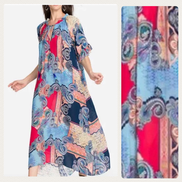 Johnny Was Cordelia Vestido Midi Manga Volantes Talla Grande