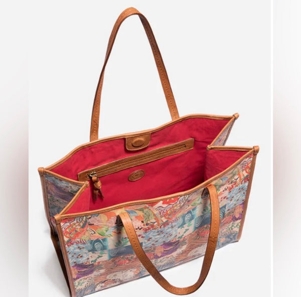 Johnny Was Grace icónico bolso tote de patchwork