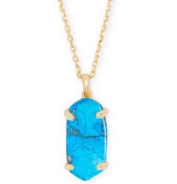 Kendra Scott Gold/Blue Howlite Harrison Necklace