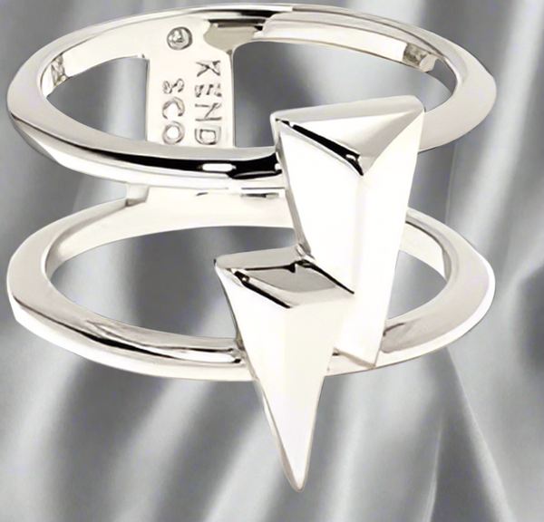 Kendra Scott Lightning Bolt Rhodium Plated Double