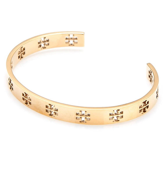 Tory Burch Gold T Pierced Cuff Bracelet