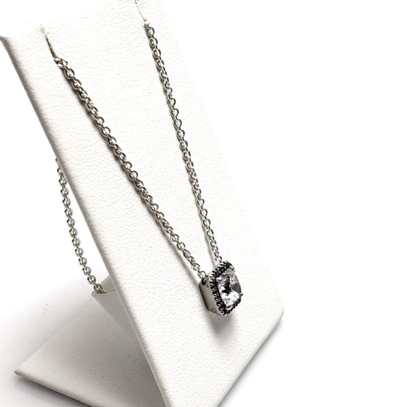 Pandora Square Sparkle Halo Necklace