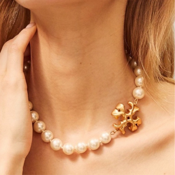 Tory Burch Roxanne Pearl Choker Necklace