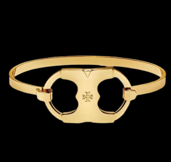 Tory Burch Gold Gemini Link ID Shiny Brass Bracelet