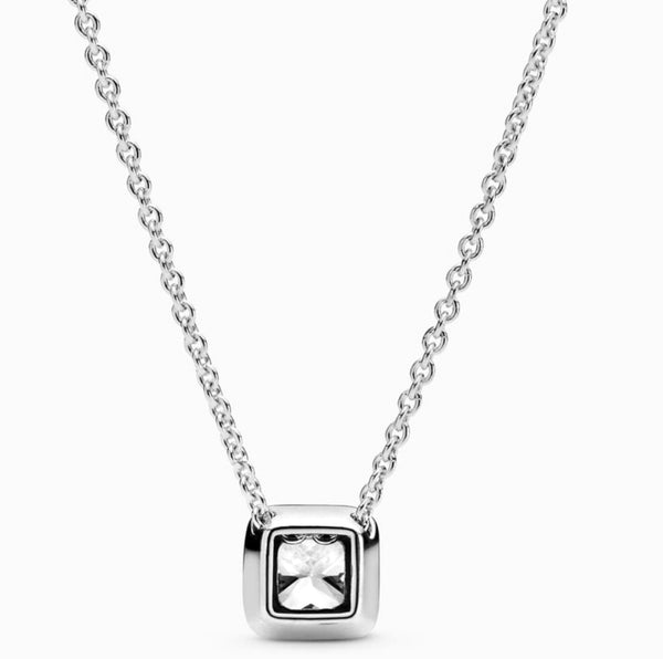 Pandora Square Sparkle Halo Necklace