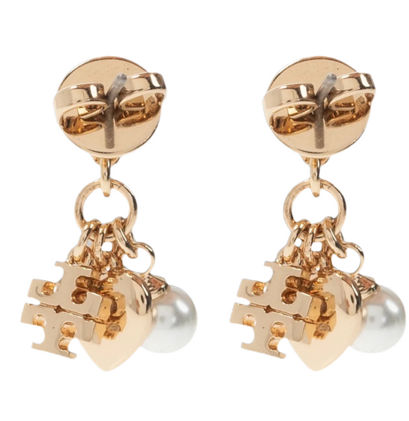 Tory Burch Kira Charms Gold Drop Earrings