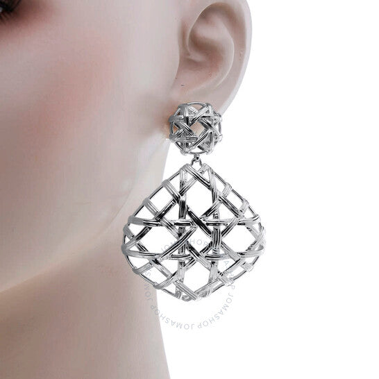 Kendra Scott Natalie Gold Statement Earrings In Rhodium Plated