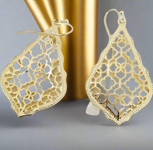 Kendra Scott Addie Gold Filigree Drop Earrings