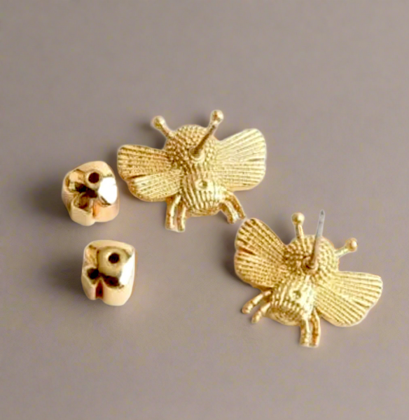 Kate Spade All Abuzz Honey Bees Gold Studs