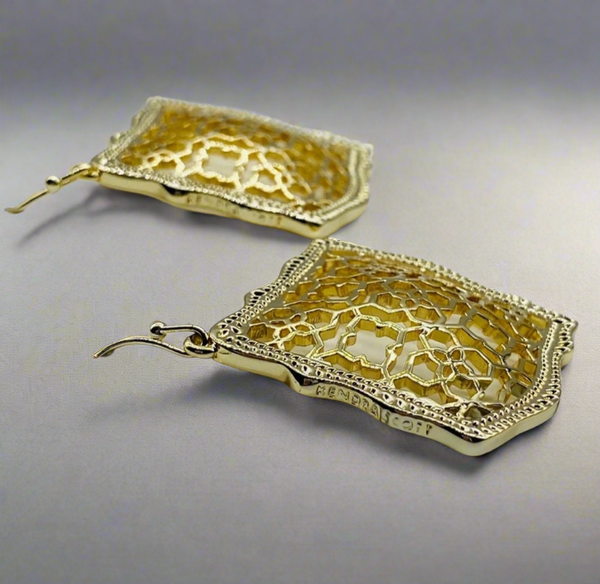 Kendra Scott Kirsten Drop Gold Filigree Earrings