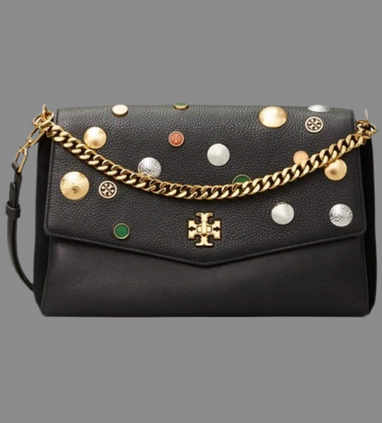 Tory Burch Kira Mixed Materials Embellished Shoulder Bag Limited Edition