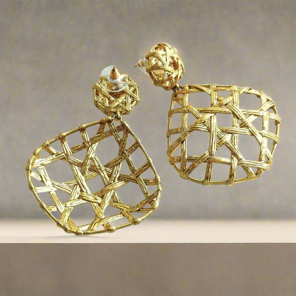 Kendra Scott Natalie Gold Statement Earrings In Gold Plated