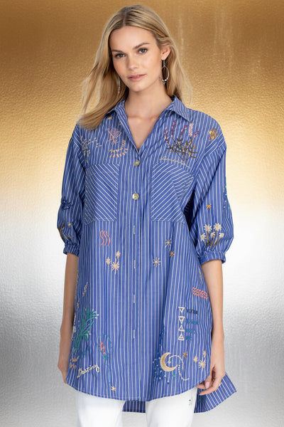 Johnny Was Sezane Weekend Oversized Tunic Size Large