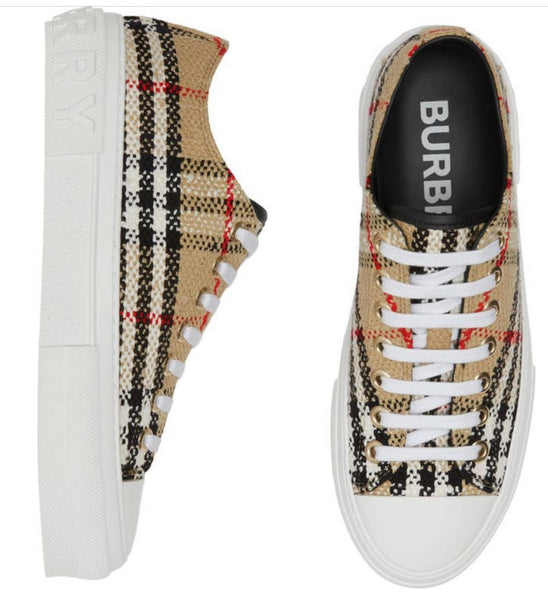 Burberry Jack Vintage Check Low-Top Sneakers Archive Beige Size 12 ( 42 )