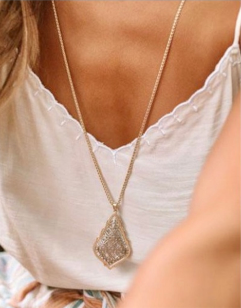 Kendra Scott Aiden Gold And Silver Filigree Long Necklace