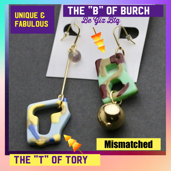 Tory Burch Abstract Earrings In Yellow & Multi Colors