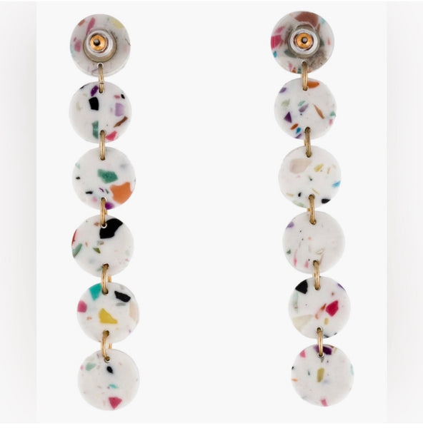 Lele Sadougui Circle Garland Drop Earrings White And Multi Color