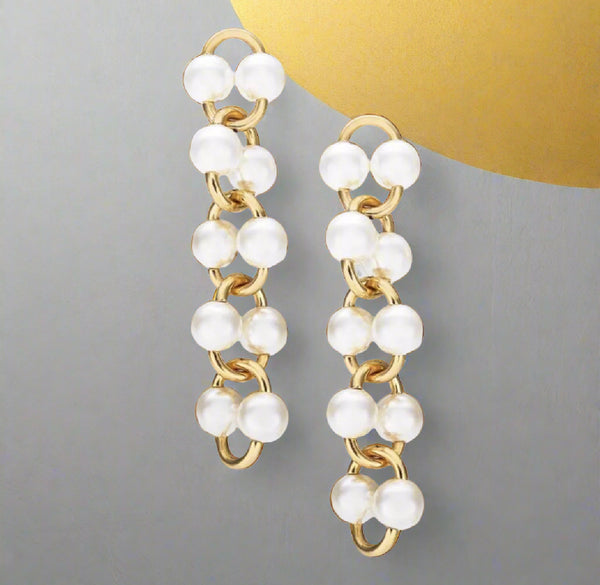 Kate Spade New York White Multi Nouveau Pearls Necklace And Earrings Set