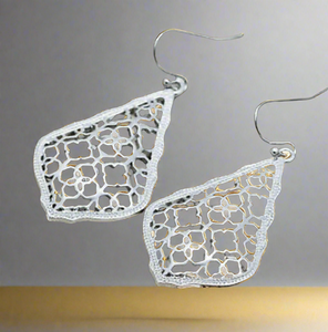 Kendra Scott Addie Silver Filigree Drop Earrings