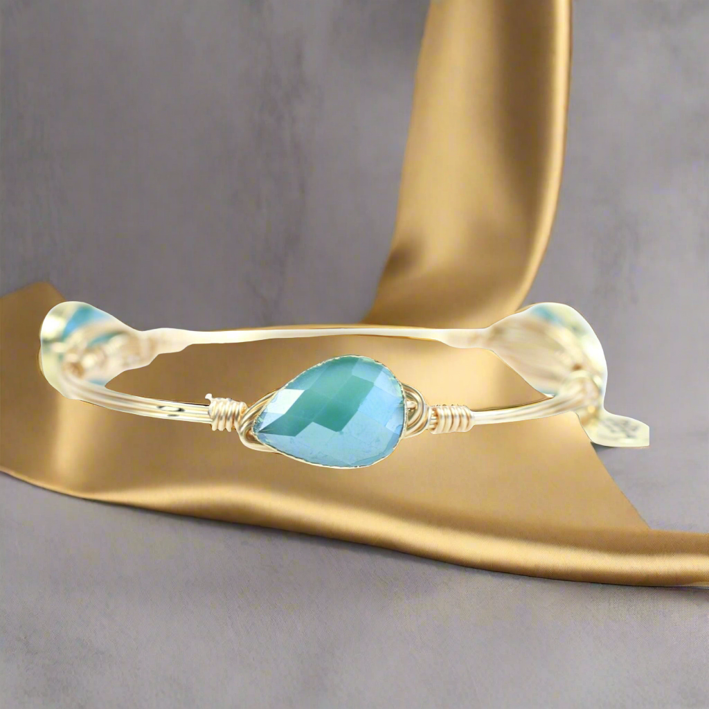 Bourbon And Boweties Bangle Bracelet The Edwin-Turquoise Large Size