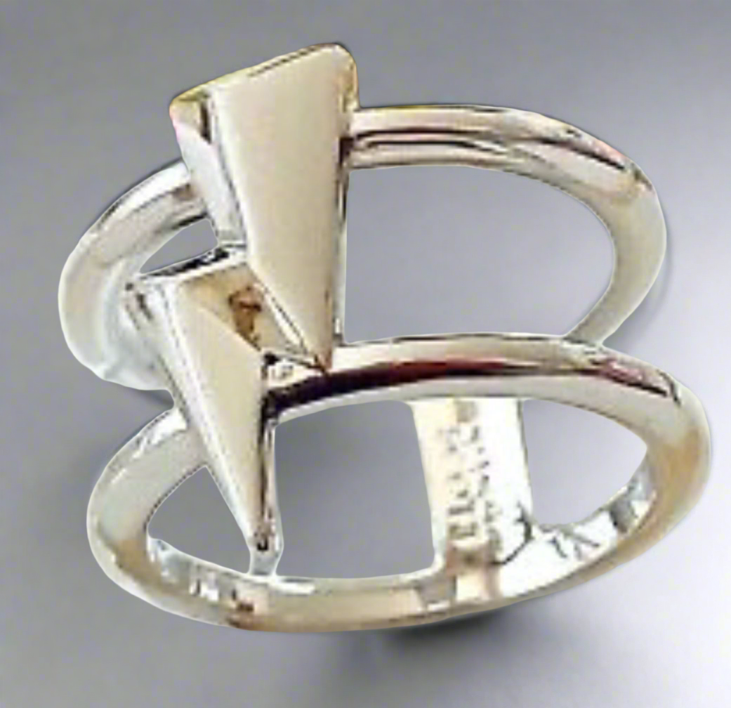 Kendra Scott Lightning Bolt Rhodium Plated Double