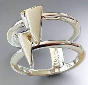 Kendra Scott Lightning Bolt Rhodium Plated Double